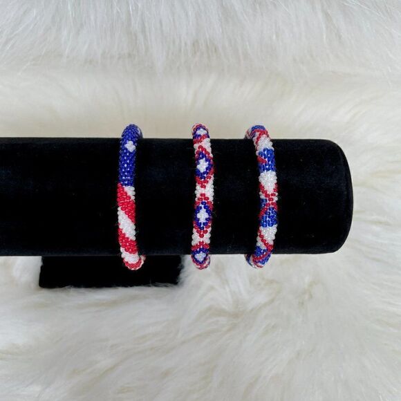 HAND CRAFTED in Nepal Beaded Bracelets
(set of 3) P2 - Picture 2 of 4